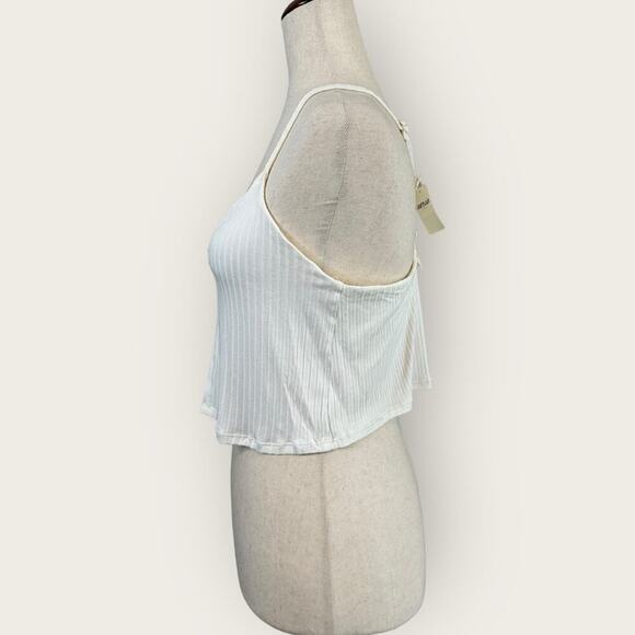 NWT | Aerie | Ribbed Crop Top Bralette | White | Medium - Picture 5 of 15